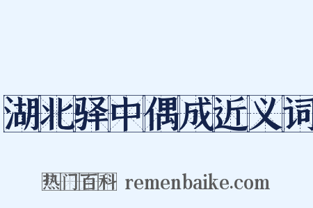 湖北驿中偶成近义词是什么意思的图片
